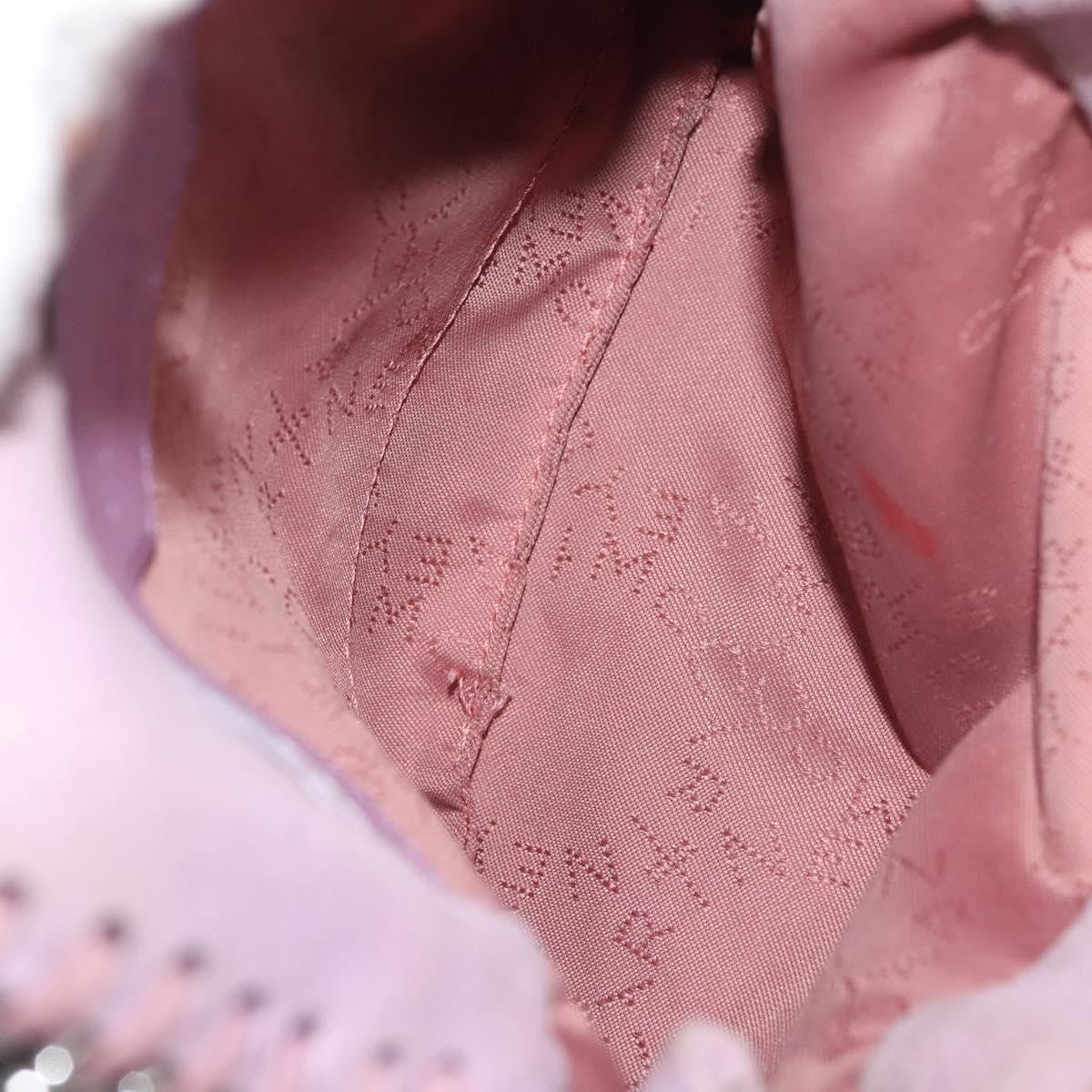 Stella McCartney Falabella Fold Over Crossbody Bag Suede, PINK, SUEDE, Crossbody bag