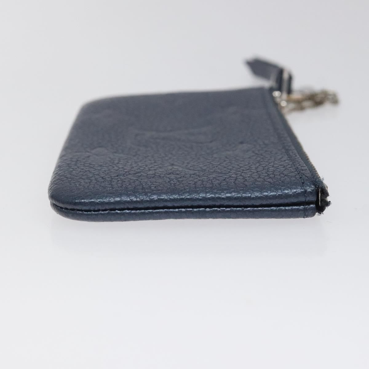 Louis Vuitton Pochette Clés Monogram Empreinte, NAVY, LEATHER, Wallets