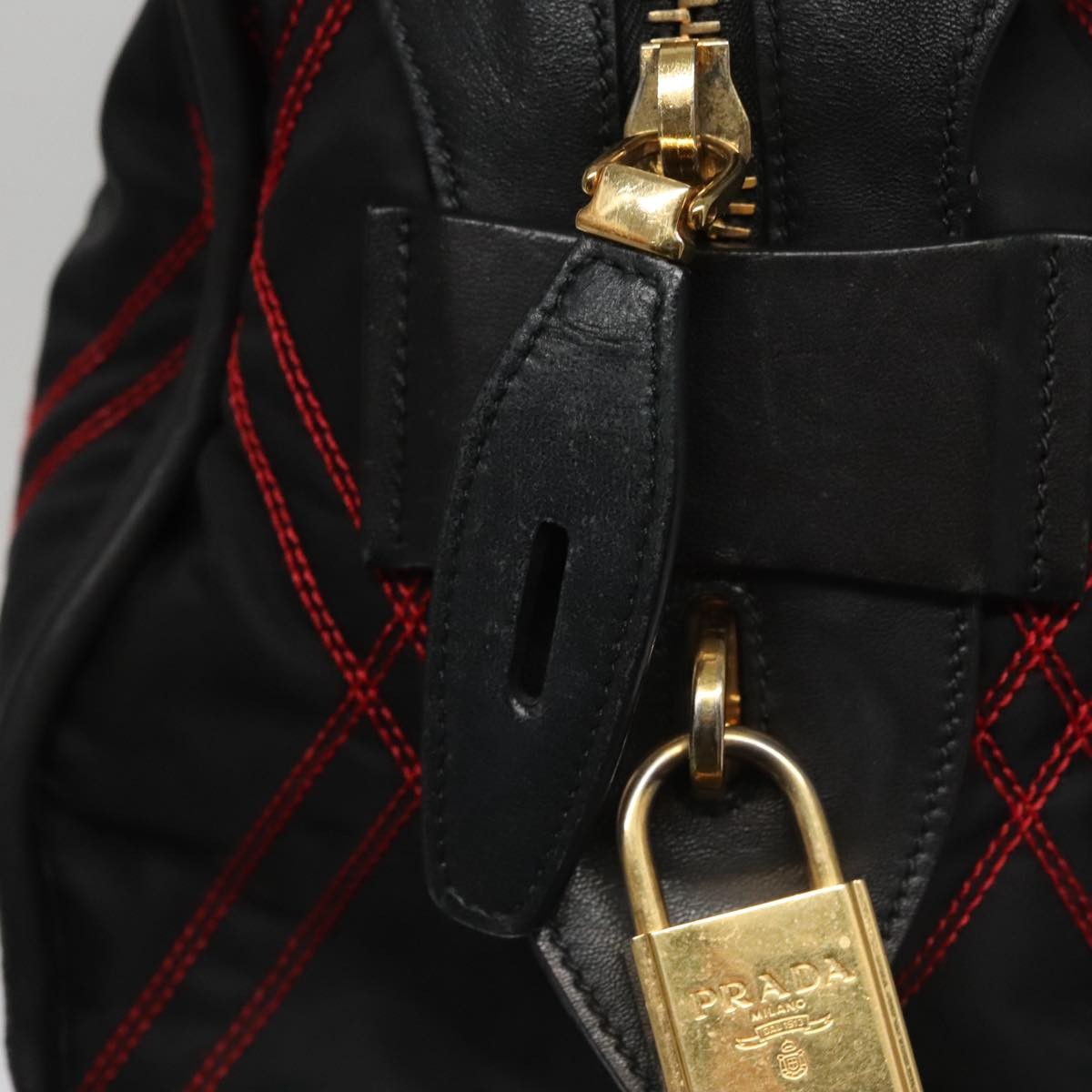 Prada Convertible Boston Bag Vitello Shine, MULTICOLOUR, NYLON, Handbag