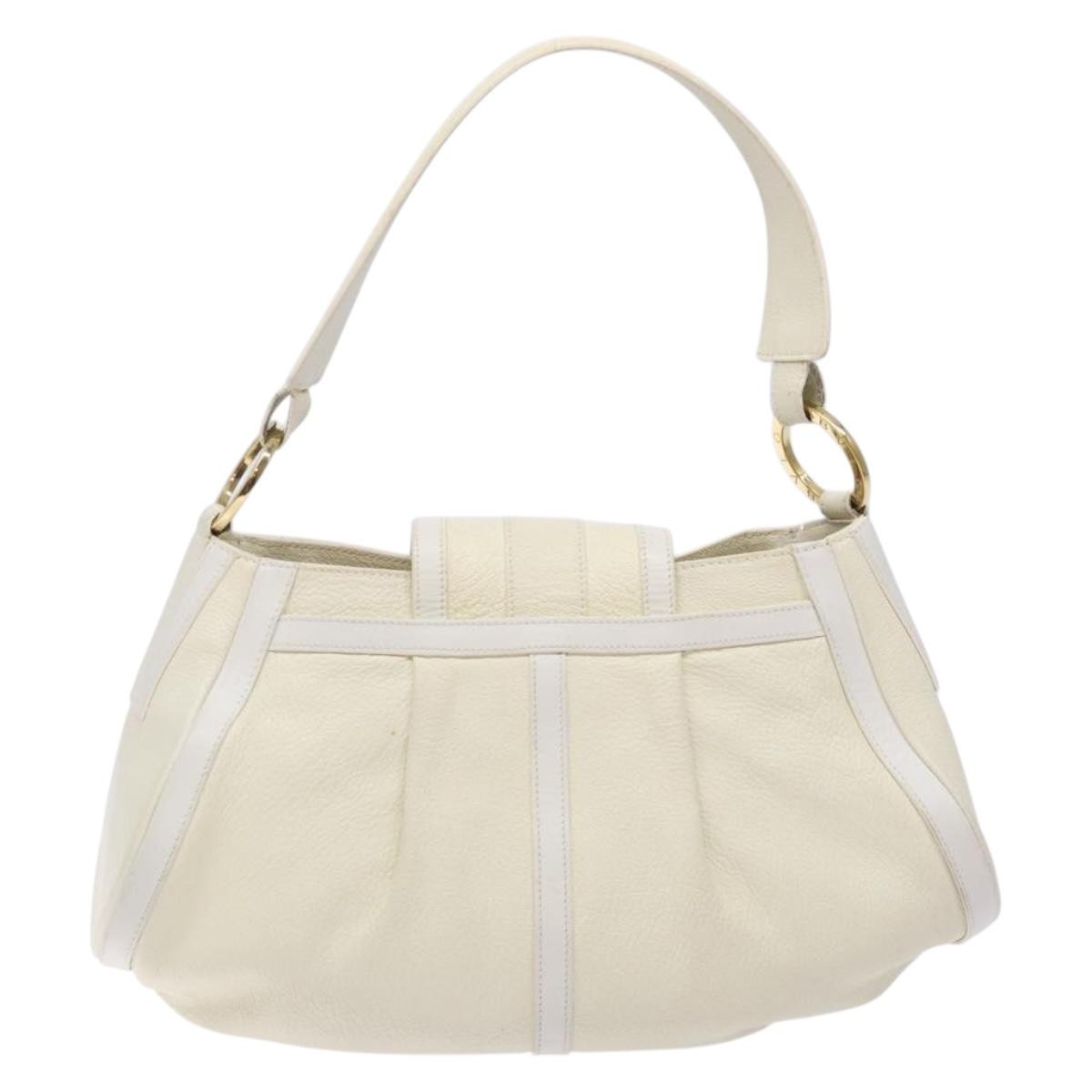 Bvlgari Chandra Top Handle Bag Leather, BEIGE, LEATHER, Shoulder bag
