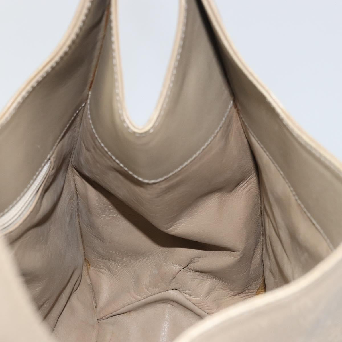 Gucci Vintage Shoulder Bag Leather, BEIGE, LEATHER, Shoulder bag