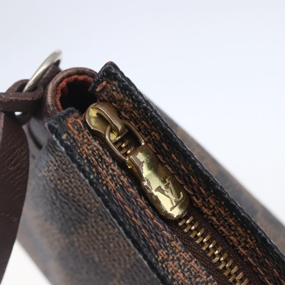 Louis Vuitton Trousse Make Up Bag Damier, BROWN, CANVAS, Clutche & pouche