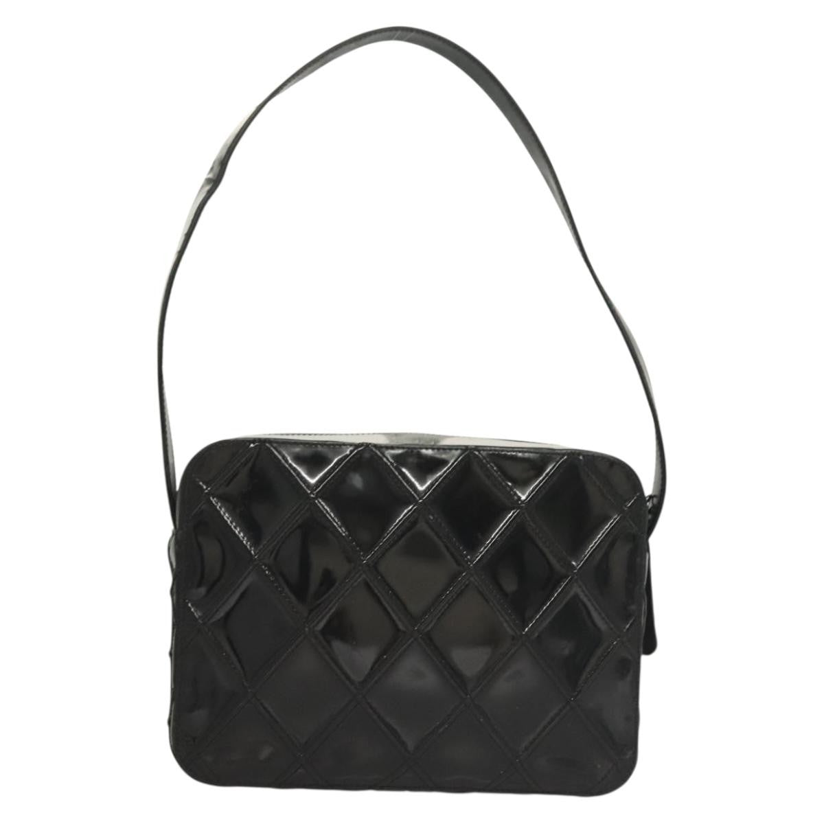 Chanel Vintage Shoulder Bag Patent leather, BLACK, PATENT_LEATHER, Shoulder bag