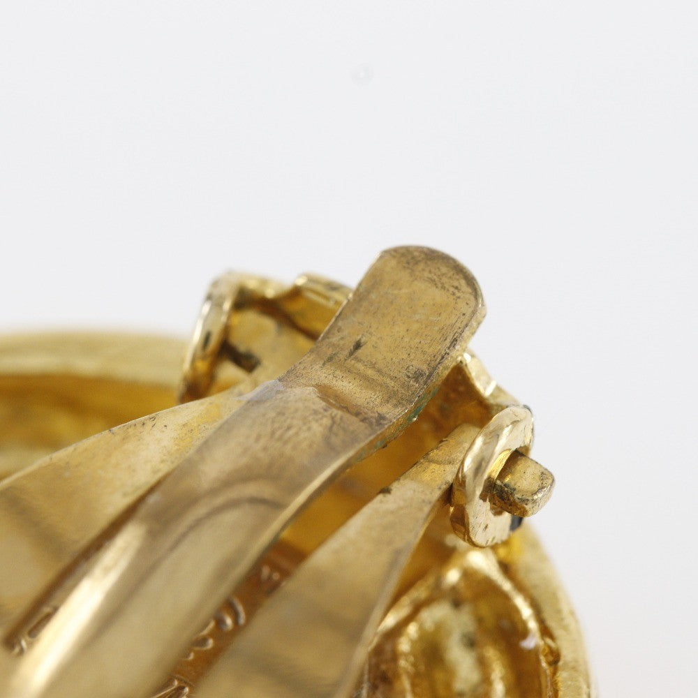 Chanel Vintage CC Clip-On Earrings Metal, GOLD, GOLD_PLATED, Earrings