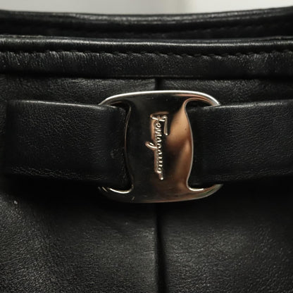 Salvatore Ferragamo Vara bow tote Leather, BLACK, LEATHER, Tote bag