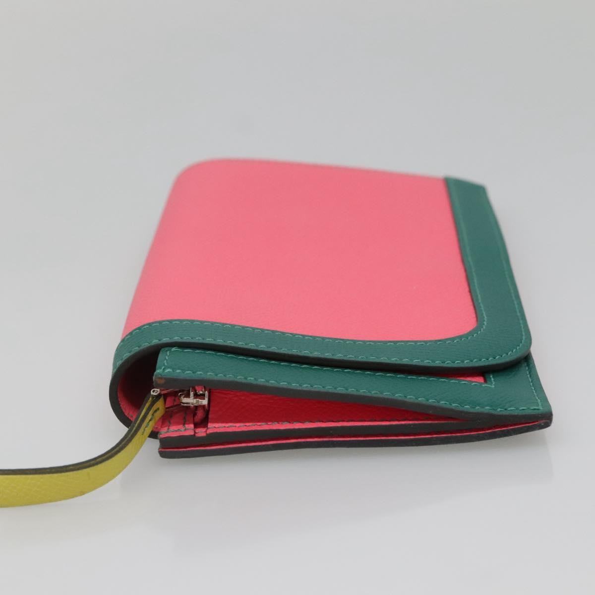 Hermes Camail Wallet Epsom, PINK, LEATHER, Wallets