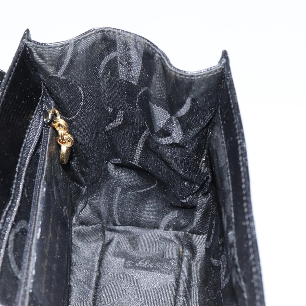 Salvatore Ferragamo Vintage Handbag Leather, BLACK, LEATHER, Handbag