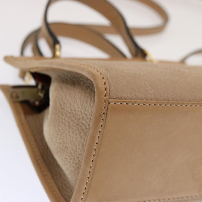 Celine Handbag Leather, BEIGE, LEATHER, Handbag