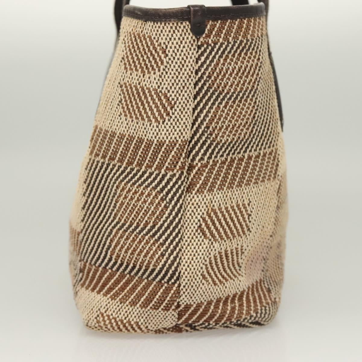 Bally Vintage Tote Bag Canvas, BROWN, CANVAS, Tote bag