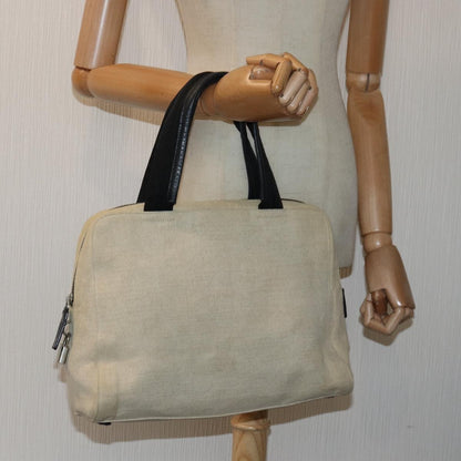Prada Vintage Handbag Canvas, BEIGE, CANVAS, Handbag