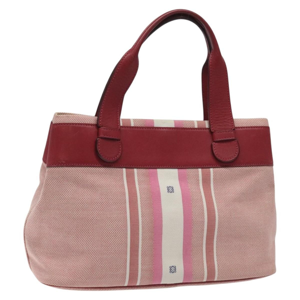 Loewe Anagram handbag Canvas, PINK, CANVAS, Handbag