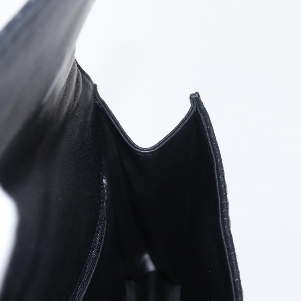 Bally Vintage Handbag Quilted Leather, BLACK, LEATHER, Handbag