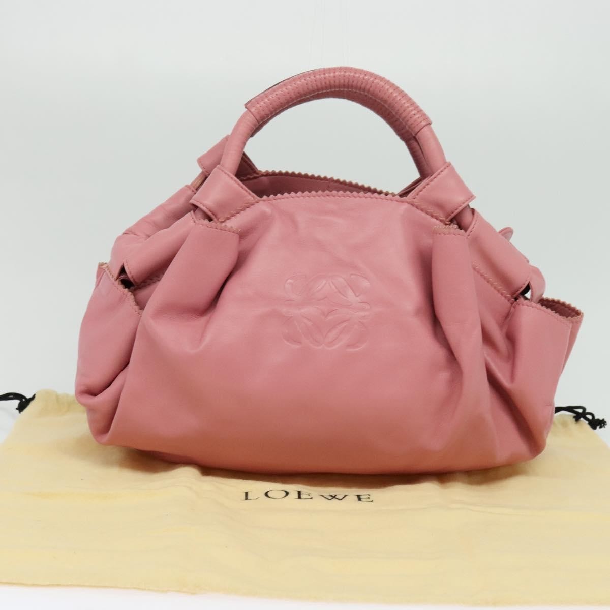 Loewe Anagram Logo Nappa Aire Hand Bag Leather, PINK, LEATHER, Handbag