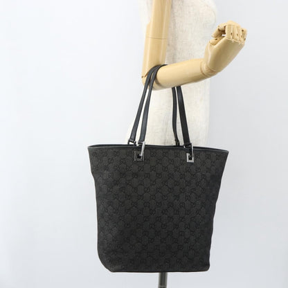 Gucci Vintage Bucket Shopping Tote GG Canvas, BLACK, CANVAS, Tote bag