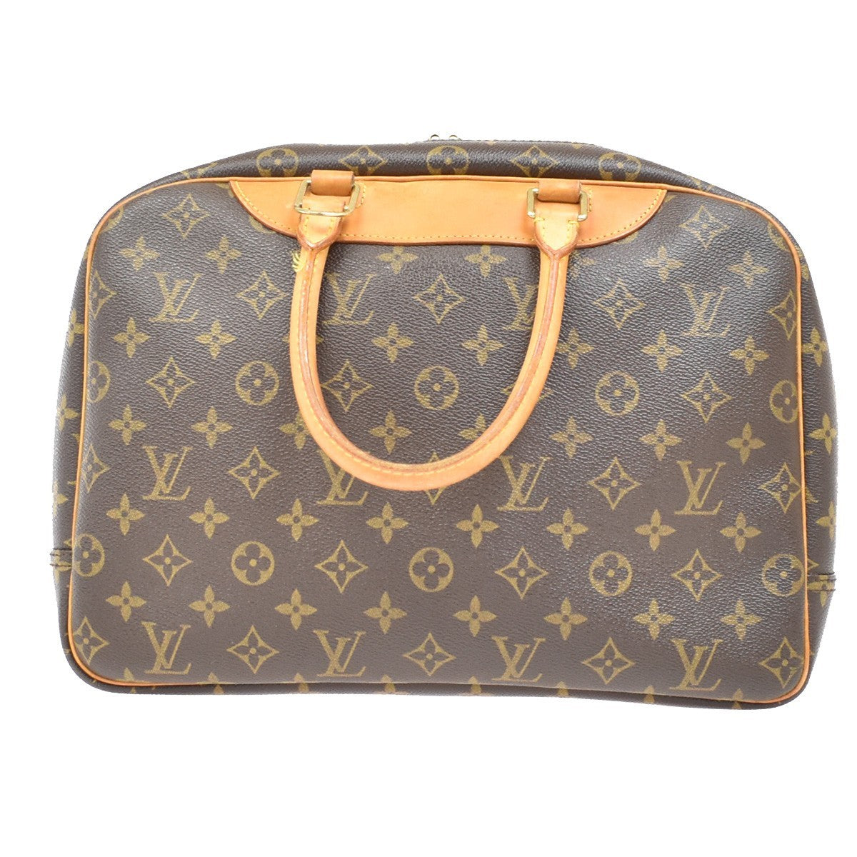 Louis Vuitton Deauville Handbag Monogram Canvas, BROWN, CANVAS, Handbag