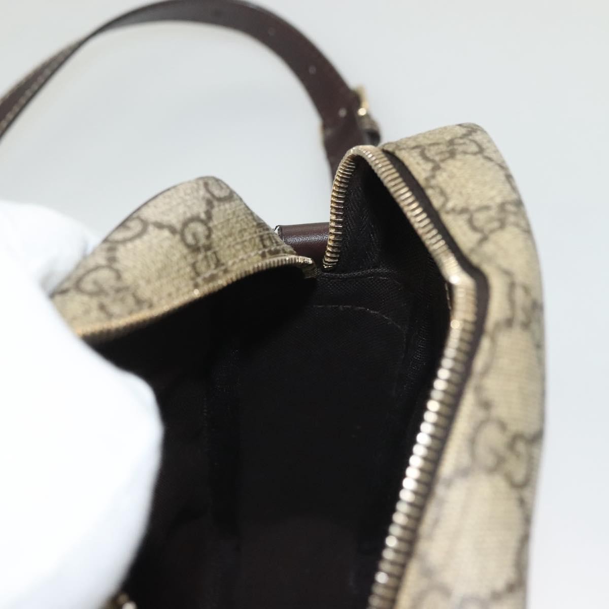 Gucci Front Zip Messenger GG Coated Canvas, BEIGE, CANVAS, Shoulder bag