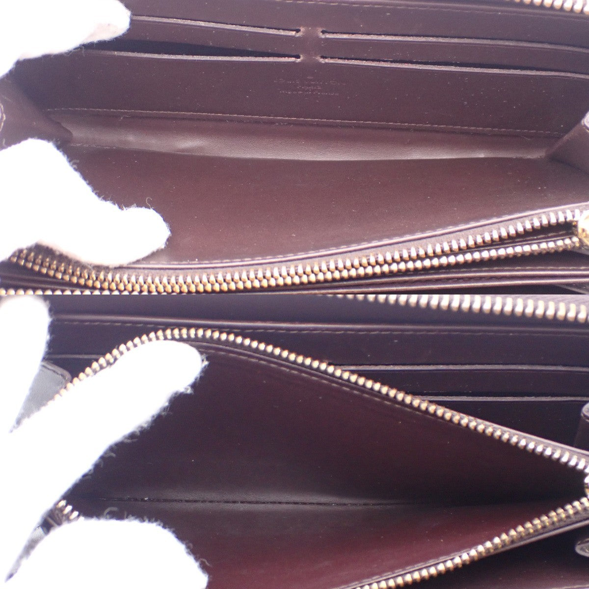 Louis Vuitton Zippy Compact Wallet Monogram Vernis, BURGUNDY, PATENT_LEATHER, Wallets