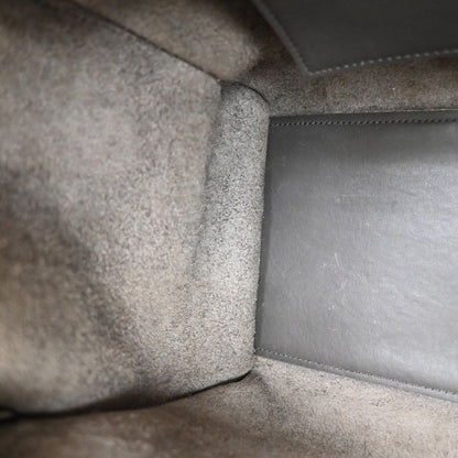 Saint Laurent Classic Y Cabas Leather, GRAY, LEATHER, Handbag