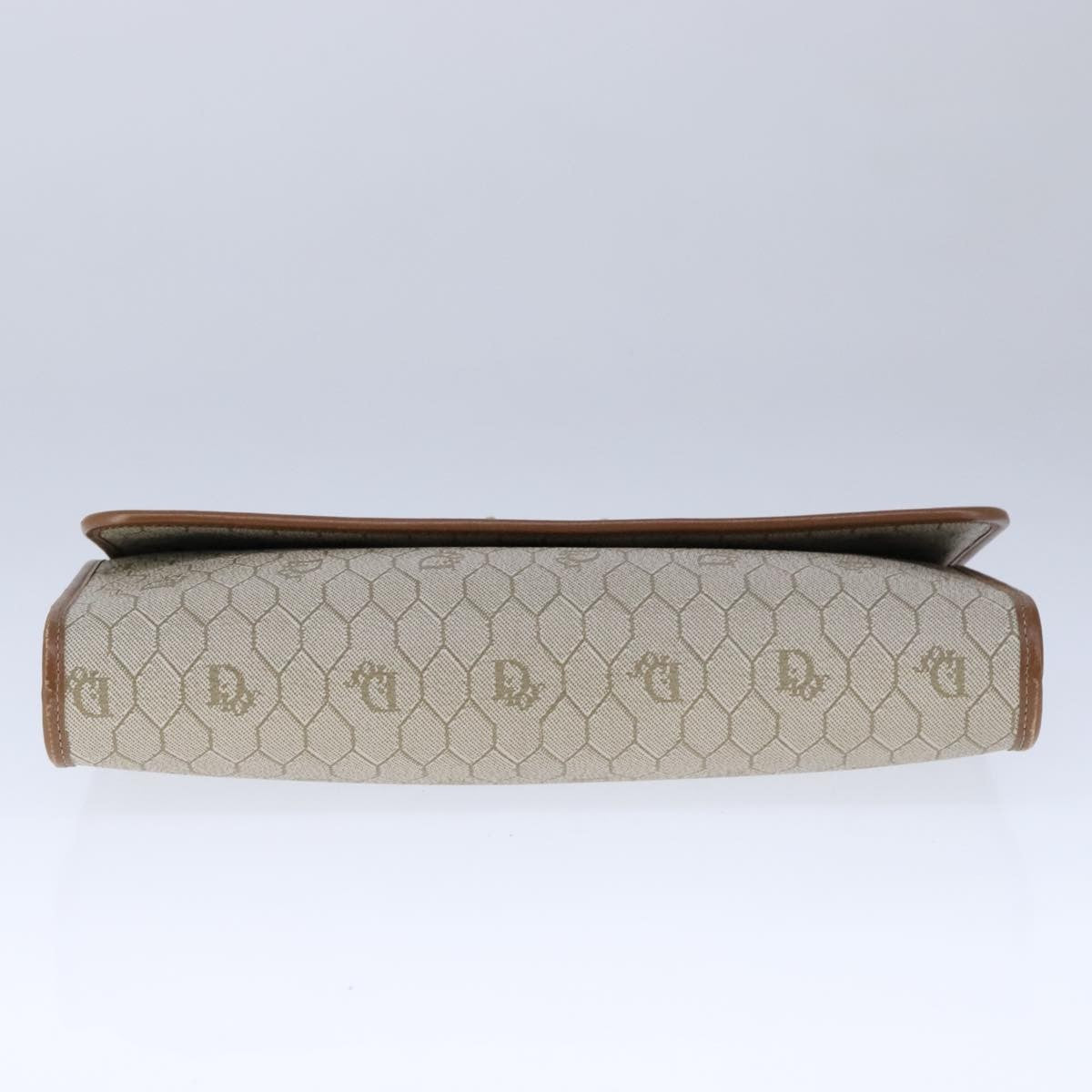 Christian Dior Vintage Honeycomb chain Canvas, BEIGE, CANVAS, Shoulder bag