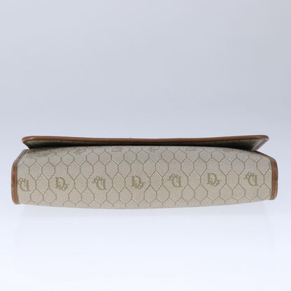 Christian Dior Vintage Honeycomb chain Canvas, BEIGE, CANVAS, Shoulder bag