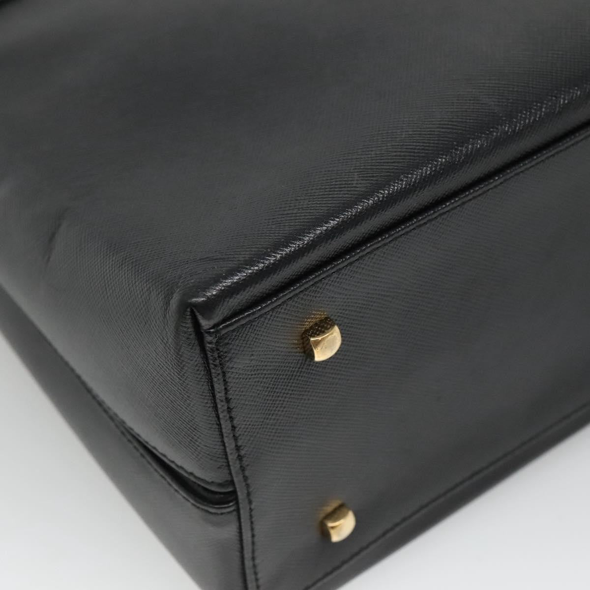 Salvatore Ferragamo Gancini Convertible Top Handle Bag Leather, BLACK, LEATHER, Handbag