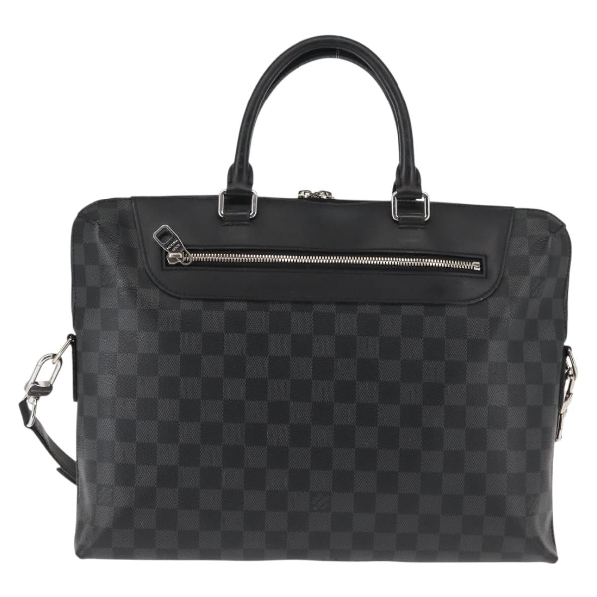 Louis Vuitton Porte-Documents Jour NM Bag Damier Graphite, BLACK, CANVAS, Briefcase