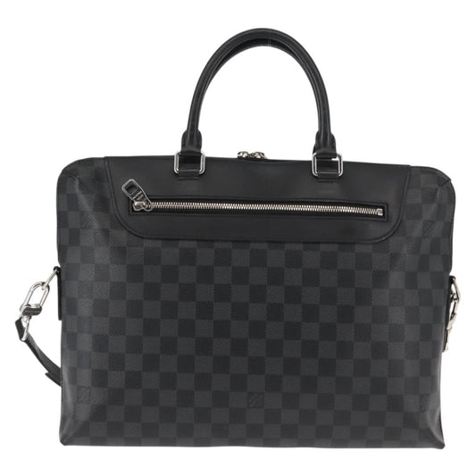 Louis Vuitton Porte-Documents Jour NM Bag Damier Graphite, BLACK, CANVAS, Briefcase