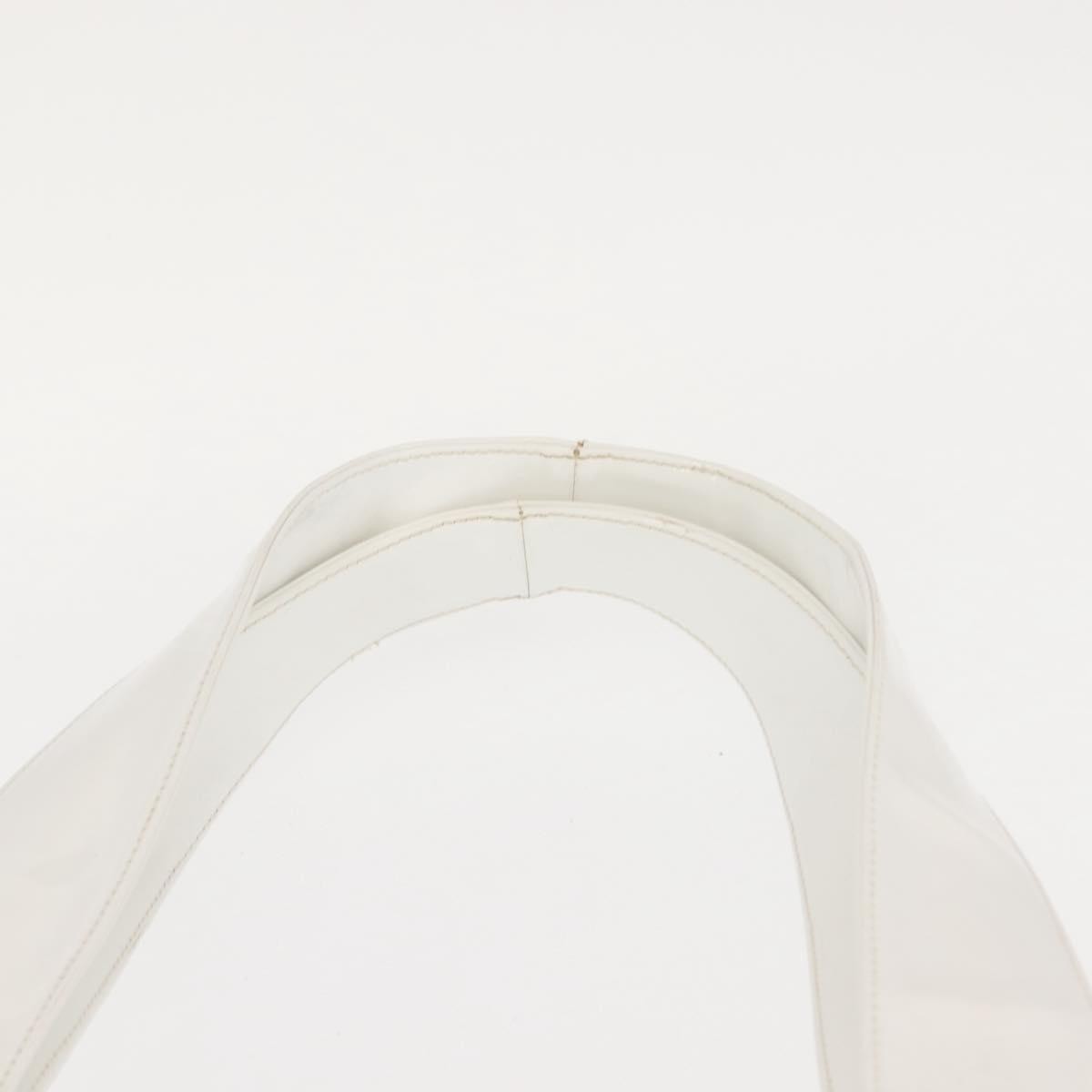 Salvatore Ferragamo Gancini Tote Patent leather, WHITE, PATENT_LEATHER, Tote bag