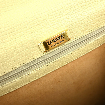 Loewe Barcelona Shoulder Bag Leather, ECRU, LEATHER, Handbag