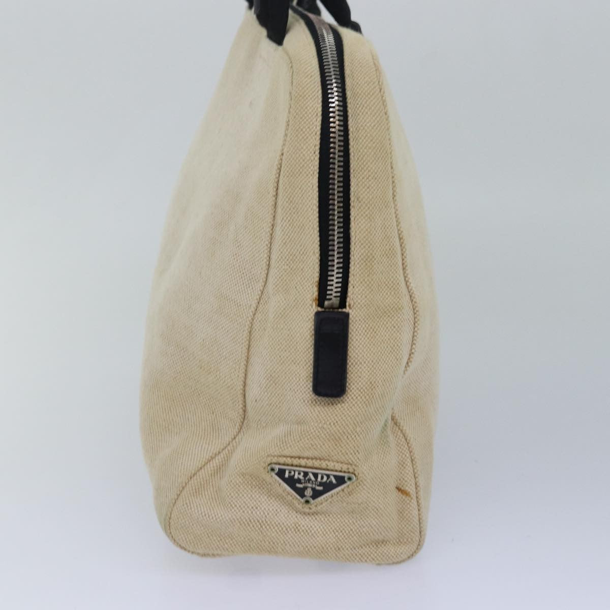 Prada Vintage Handbag Canvas, BEIGE, CANVAS, Handbag