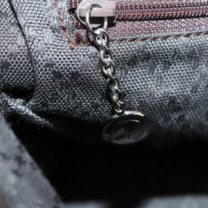 Gucci Vintage Bamboo Handle Tote Nylon, BROWN, NYLON, Tote bag