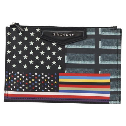 Givenchy Zipped Pouch Printed Leather, MULTICOLOUR, LEATHER, Clutche & pouche