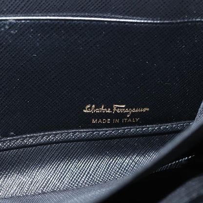 Salvatore Ferragamo Gancini Bifold Wallet Quilted Leather, BLACK, LEATHER, Wallets