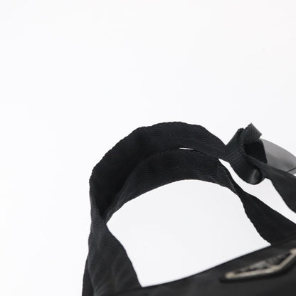 Prada Bowling Shoulder Bag Tessuto, BLACK, NYLON, Shoulder bag