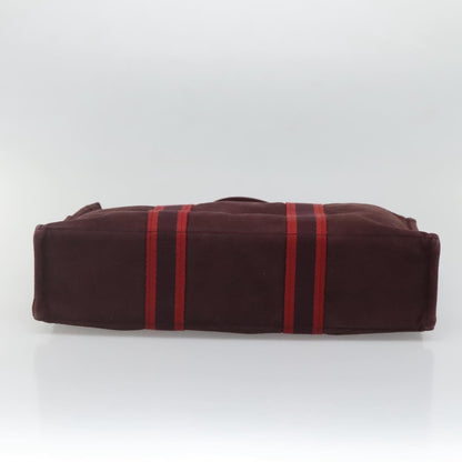 Hermes Fourre Tout Tote Canvas, RED, CANVAS, Tote bag