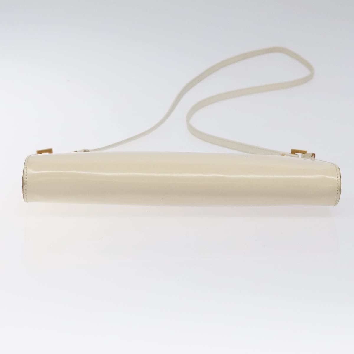 Salvatore Ferragamo Gancini Shoulder Bag Leather, BEIGE, LEATHER, Shoulder bag