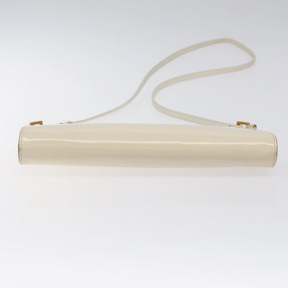 Salvatore Ferragamo Gancini Shoulder Bag Leather, BEIGE, LEATHER, Shoulder bag