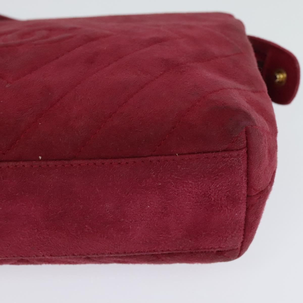 Chanel Vintage Diamond CC Camera Bag Quilted Suede, PINK, SUEDE, Shoulder bag