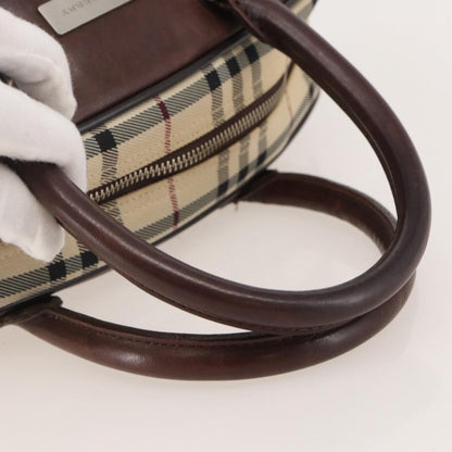 Burberry Nova Check Bowling Bag Canvas, BEIGE, CANVAS, Travel bag