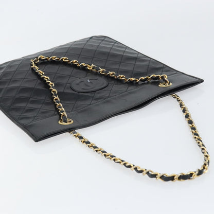 Chanel Vintage Tote Leather, BLACK, LEATHER, Tote bag