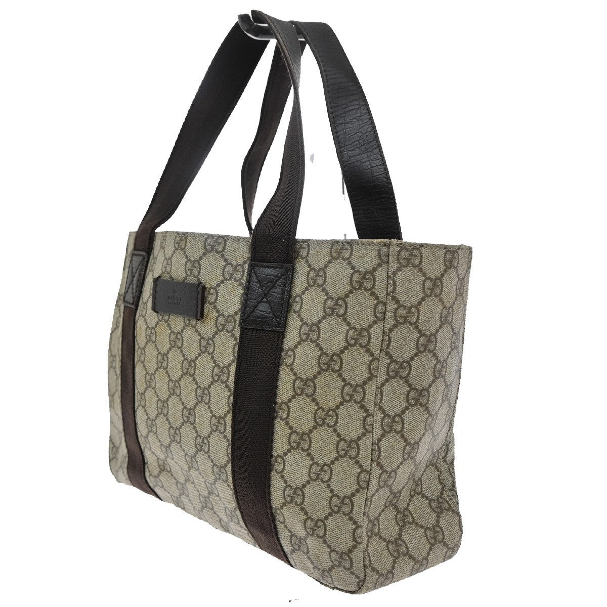 Gucci Belted Tote GG Coated Canvas, BROWN, CANVAS, Tote bag