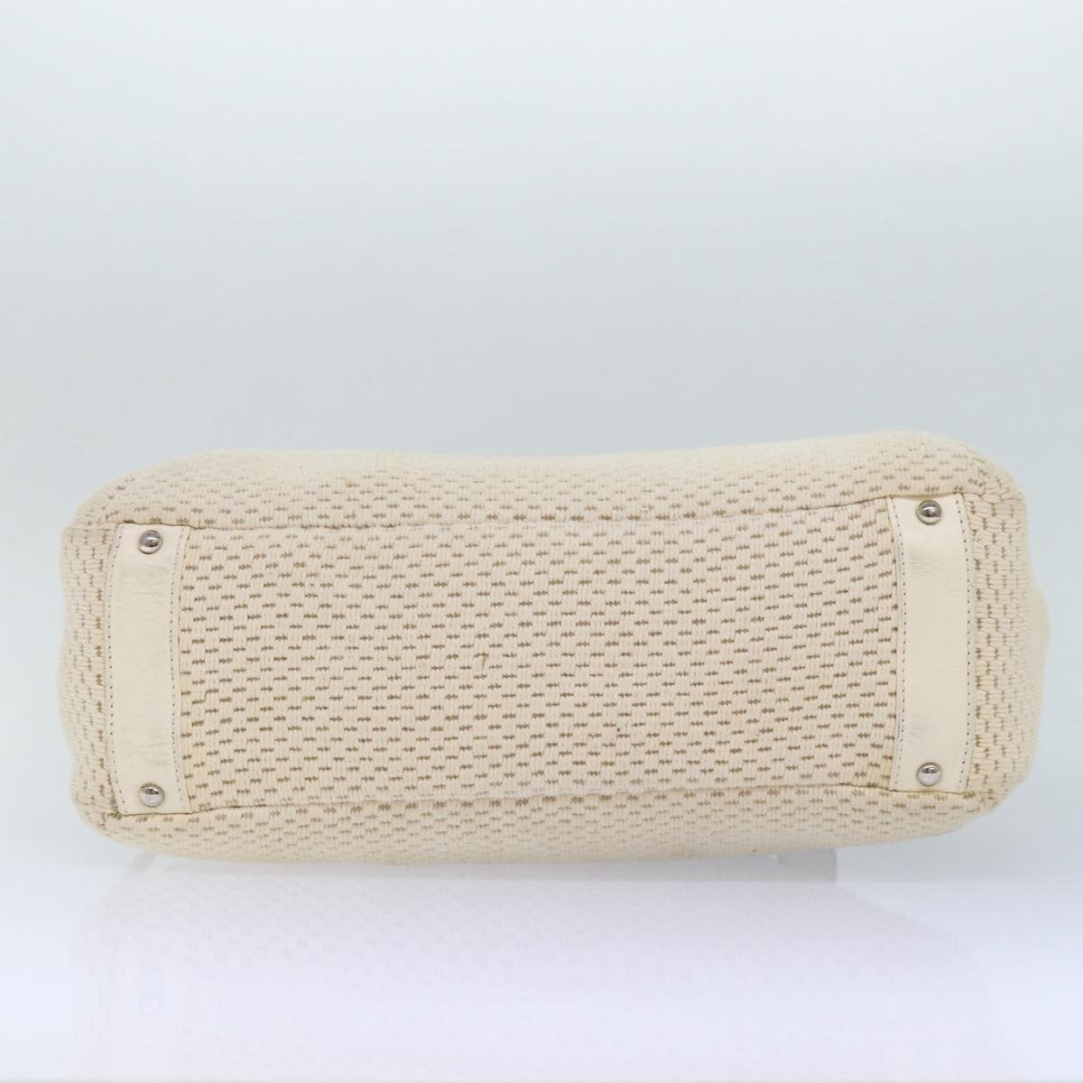 Chanel Zip Shoulder Bag Canvas, BEIGE, CANVAS, Shoulder bag