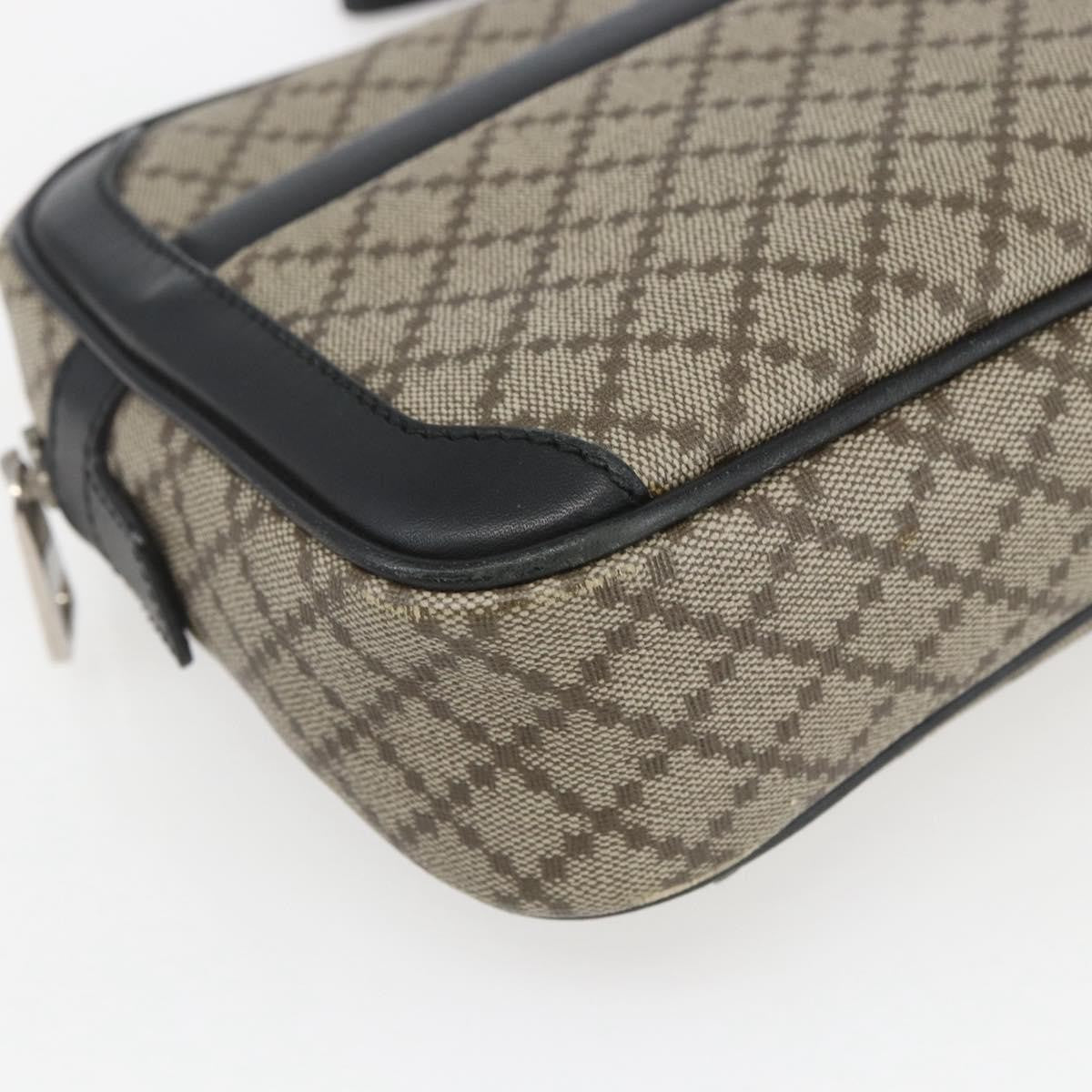 Gucci Wristlet Clutch Diamante Canvas, BEIGE, PVC, Clutche & pouche