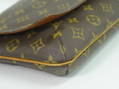Louis Vuitton Musette Tango Handbag Monogram Canvas, BROWN, CANVAS, Shoulder bag