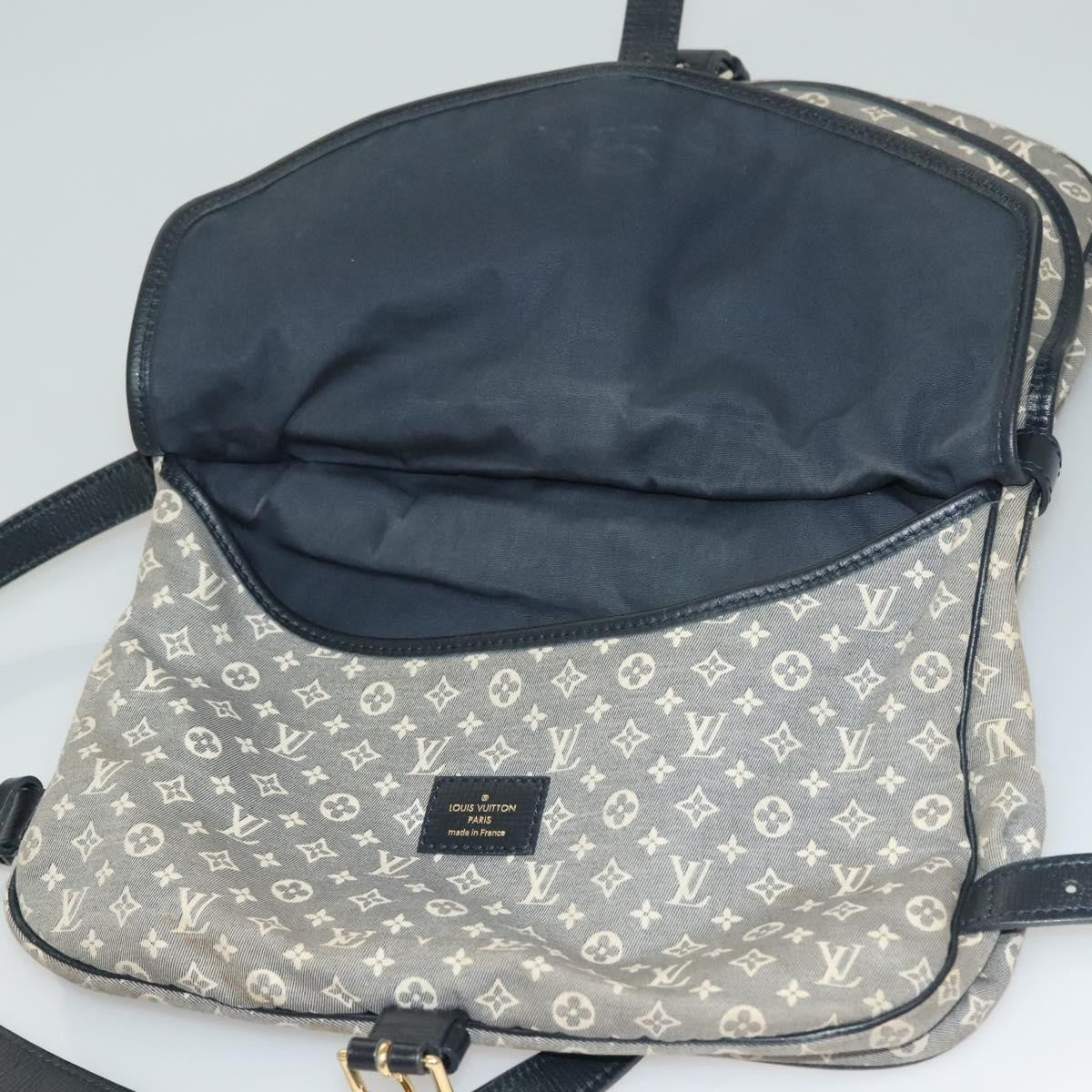 Louis Vuitton Saumur Handbag Monogram Idylle, GRAY, CANVAS, Handbag