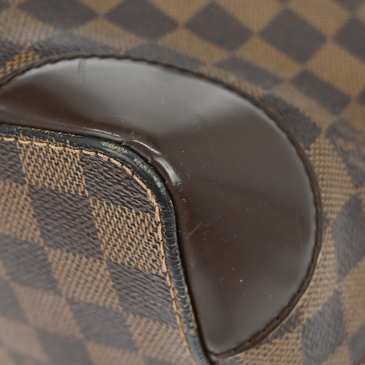 Louis Vuitton Hampstead Handbag Damier, Brown, Canvas, Handbag