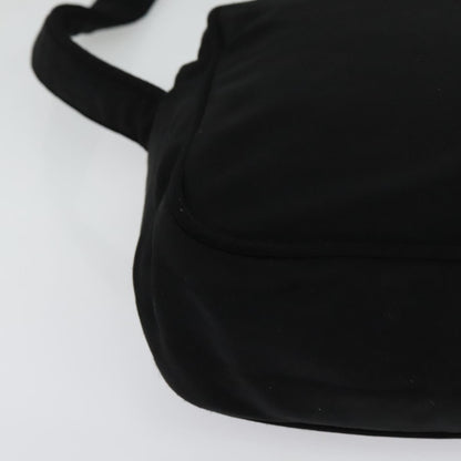 Miu Miu Zip Shoulder Bag Nylon, BLACK, NYLON, Shoulder bag