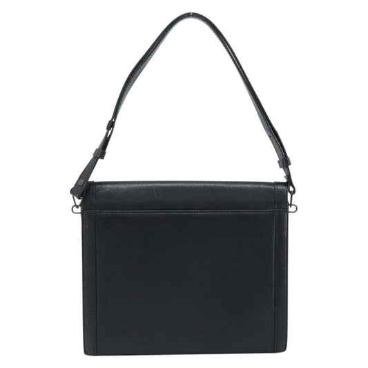 Saint Laurent Vintage Handbag Leather, BLACK, LEATHER, Handbag
