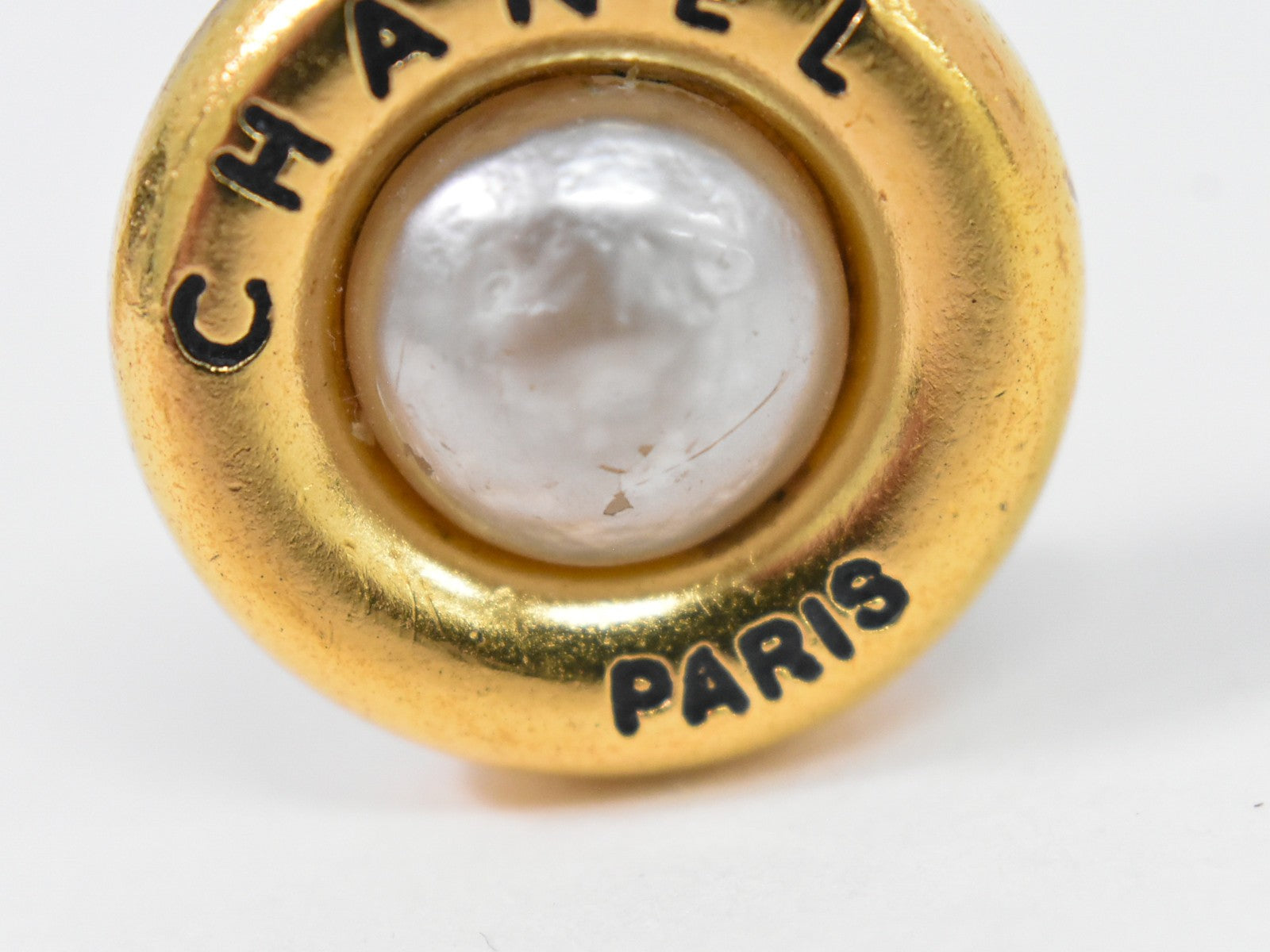 Chanel CC Hoop Clip-On Earrings Crystal Embellished Metal, GOLD, GOLD_PLATED, Earrings