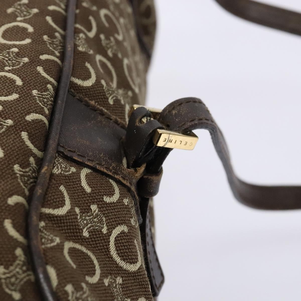 Celine Vintage Macadam Handbag Macadam, BROWN, CANVAS, Handbag